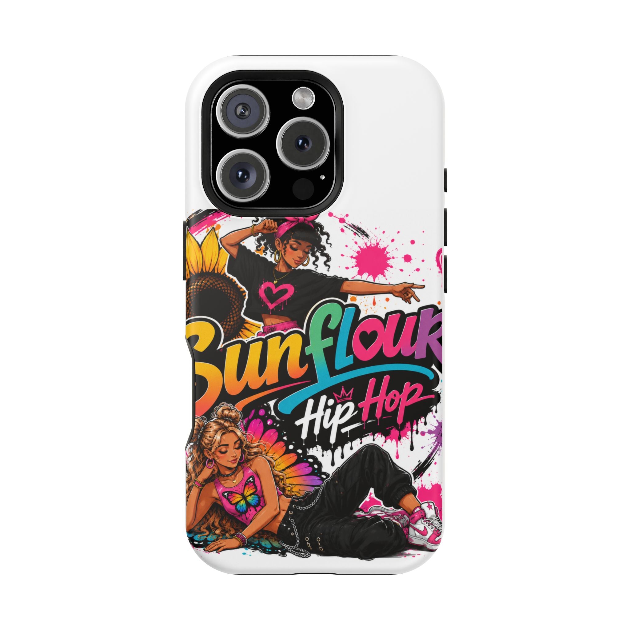 Sunflower Hip Hop Phone Case — Impact-Resistant Protective Case