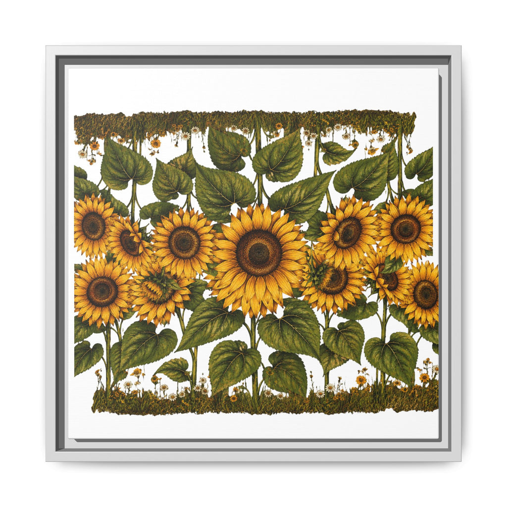 Framed Sunflower Canvas Print — Matte Floral Wall Art