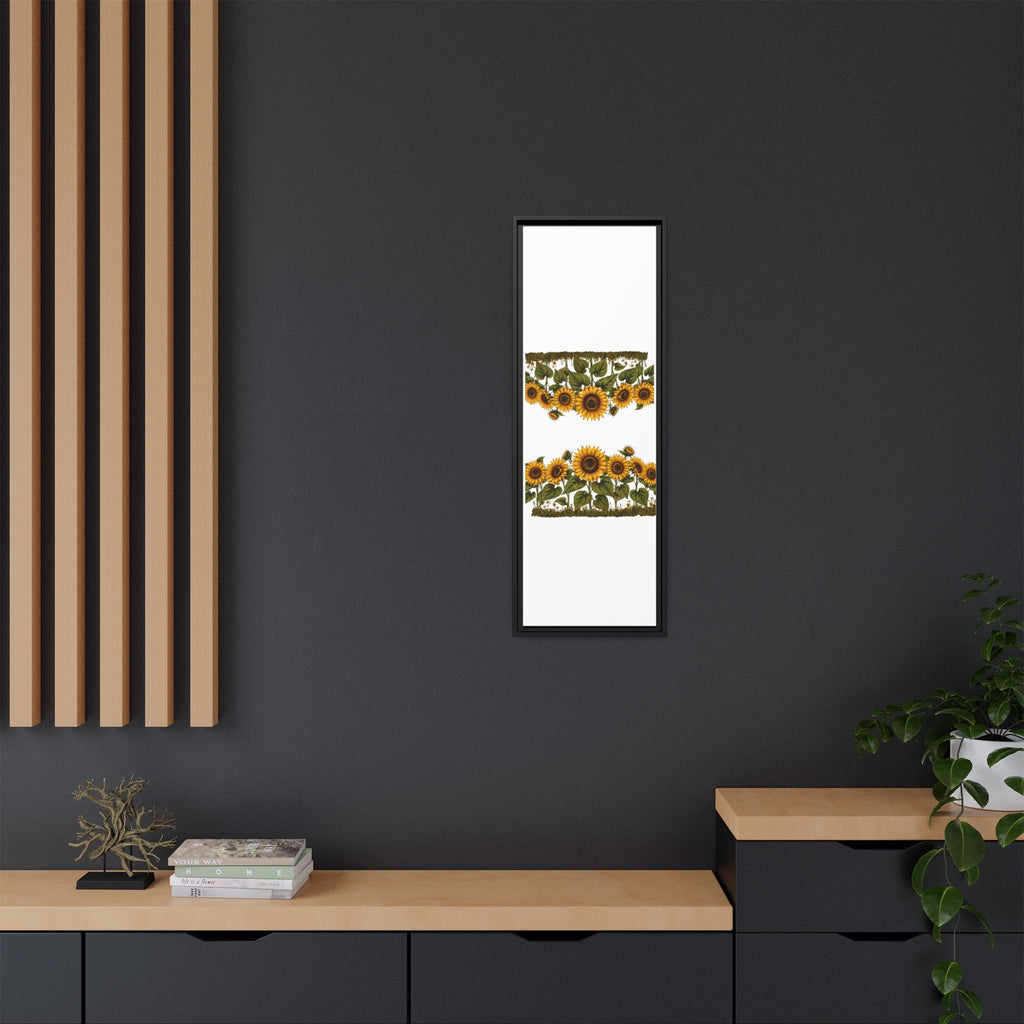 Framed Sunflower Canvas Print — Matte Floral Wall Art