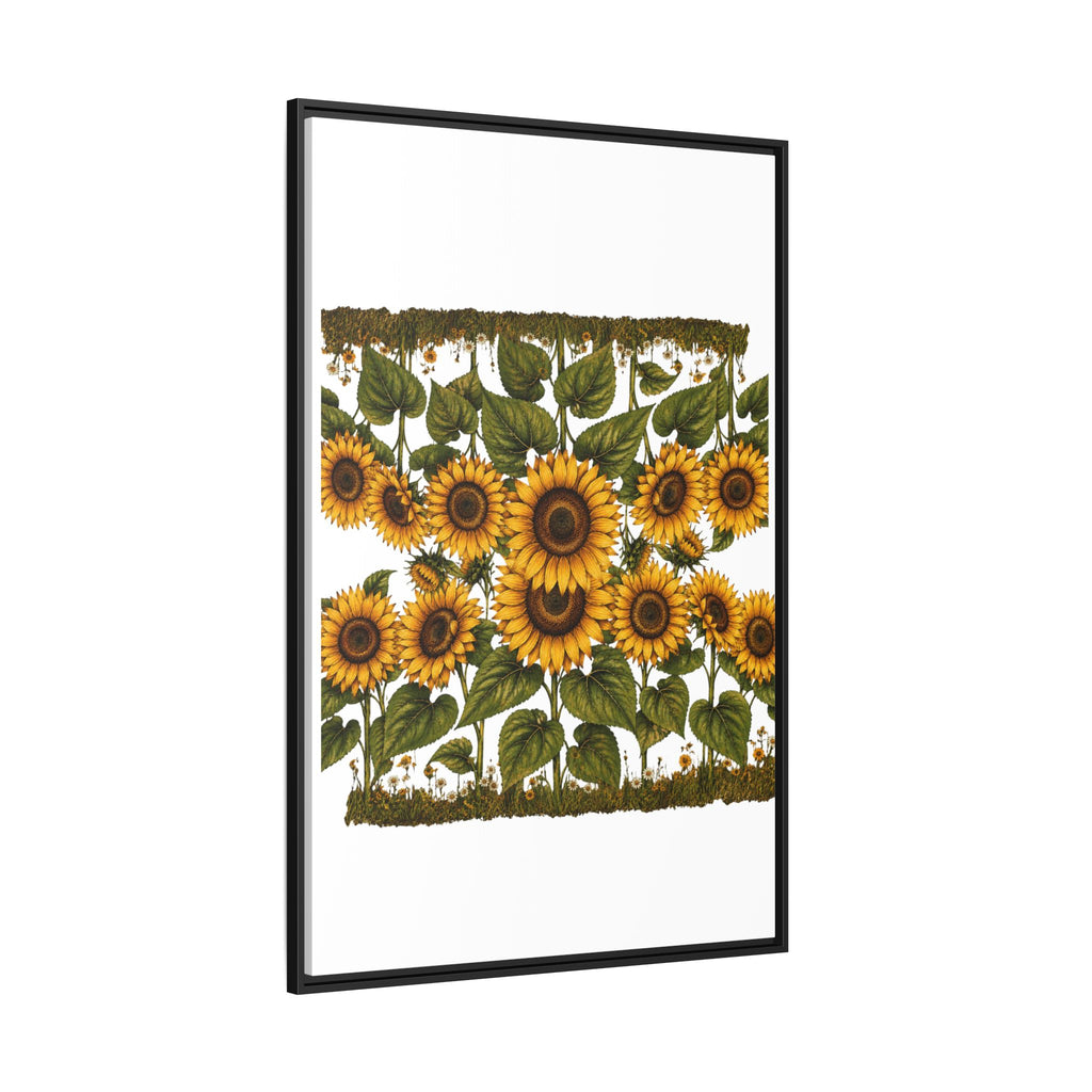 Framed Sunflower Canvas Print — Matte Floral Wall Art