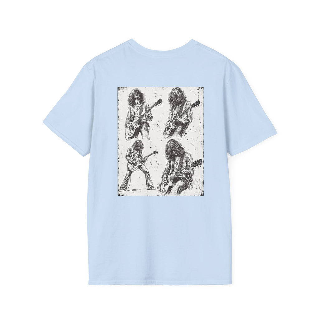 Guitar Illustration T-Shirt — Vintage Les Paul Graphic Tee for Music Lovers