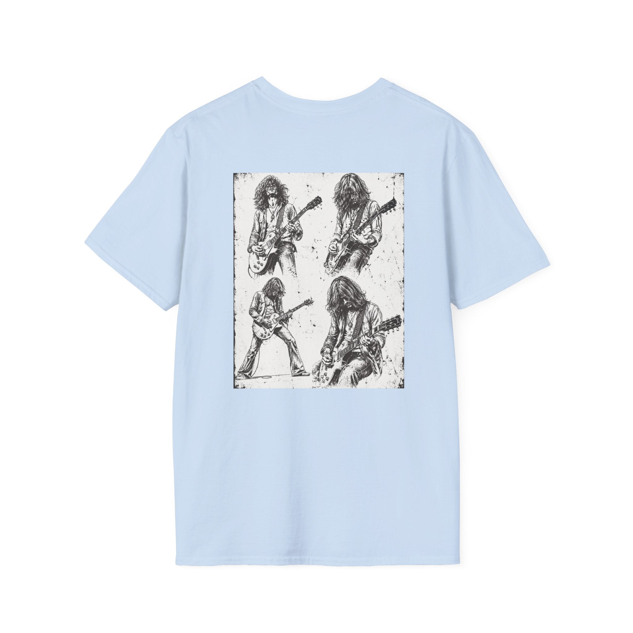 Guitar Illustration T-Shirt — Vintage Les Paul Graphic Tee for Music Lovers
