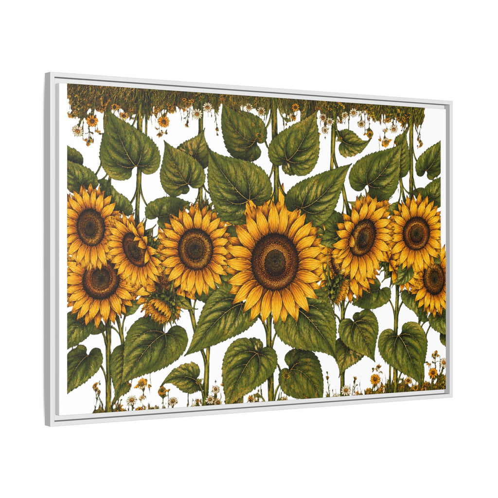 Framed Sunflower Canvas Print — Matte Floral Wall Art