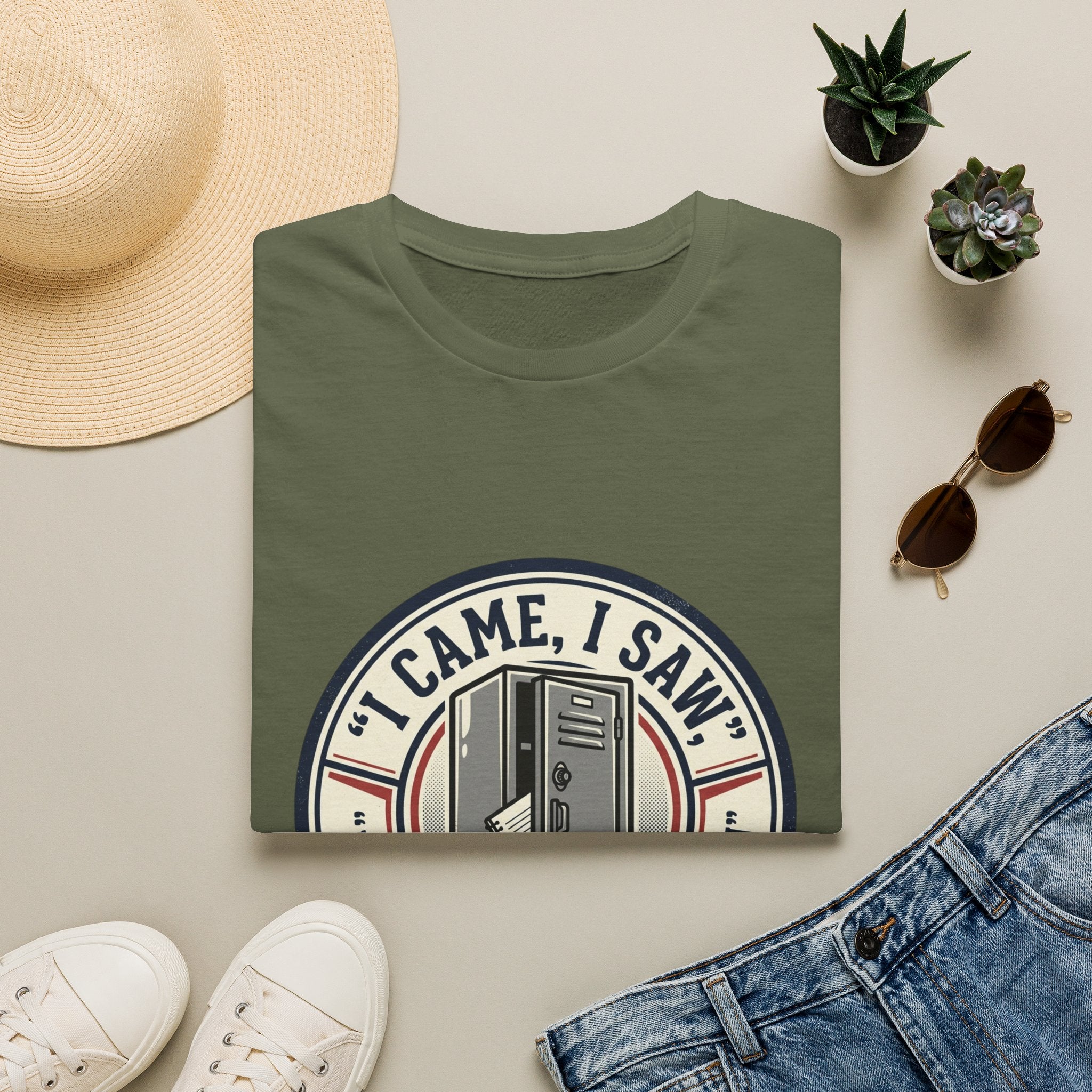 Locker Community T‑Shirt — “I Came, I Saw, I Tidied My Locker” Vintage Locker Room Tee
