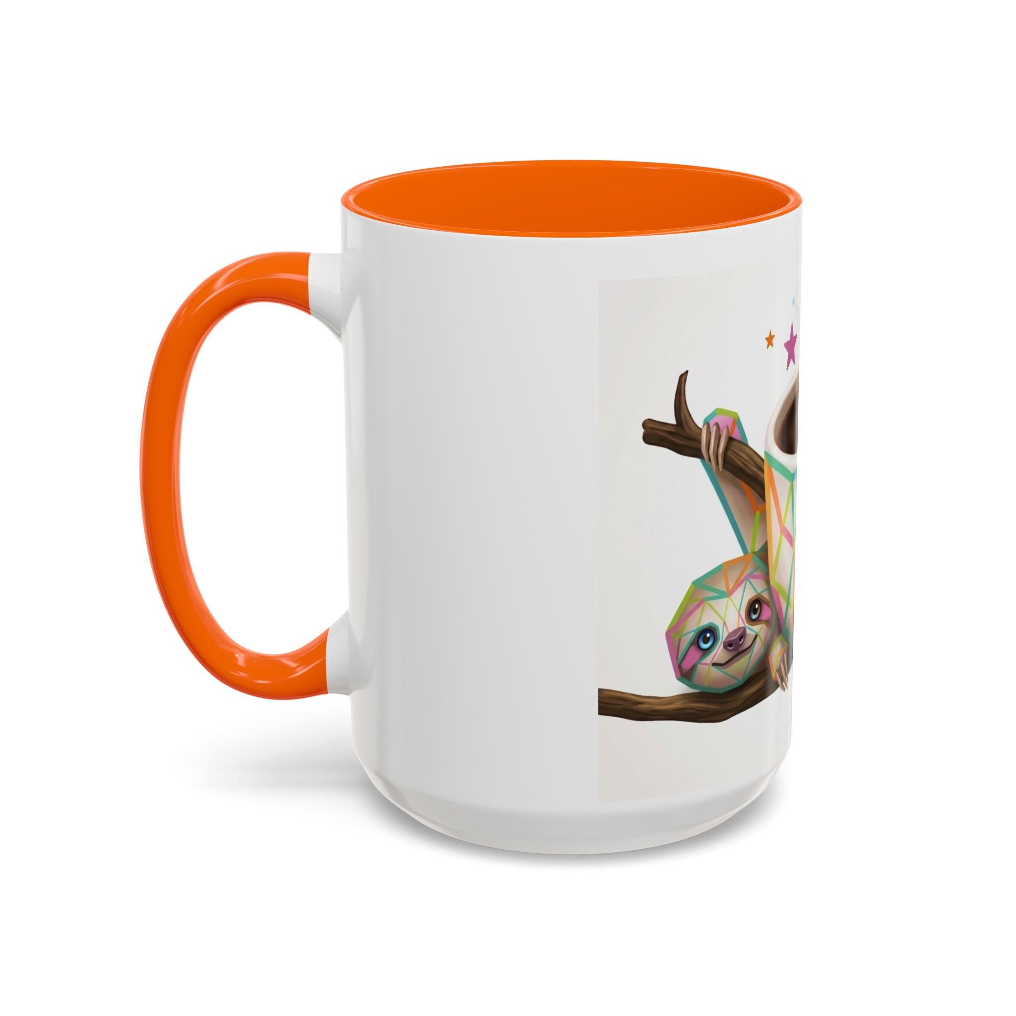 Be Kind Sloth Coffee Mug — Colorful Accent Ceramic Cup (11/15oz)