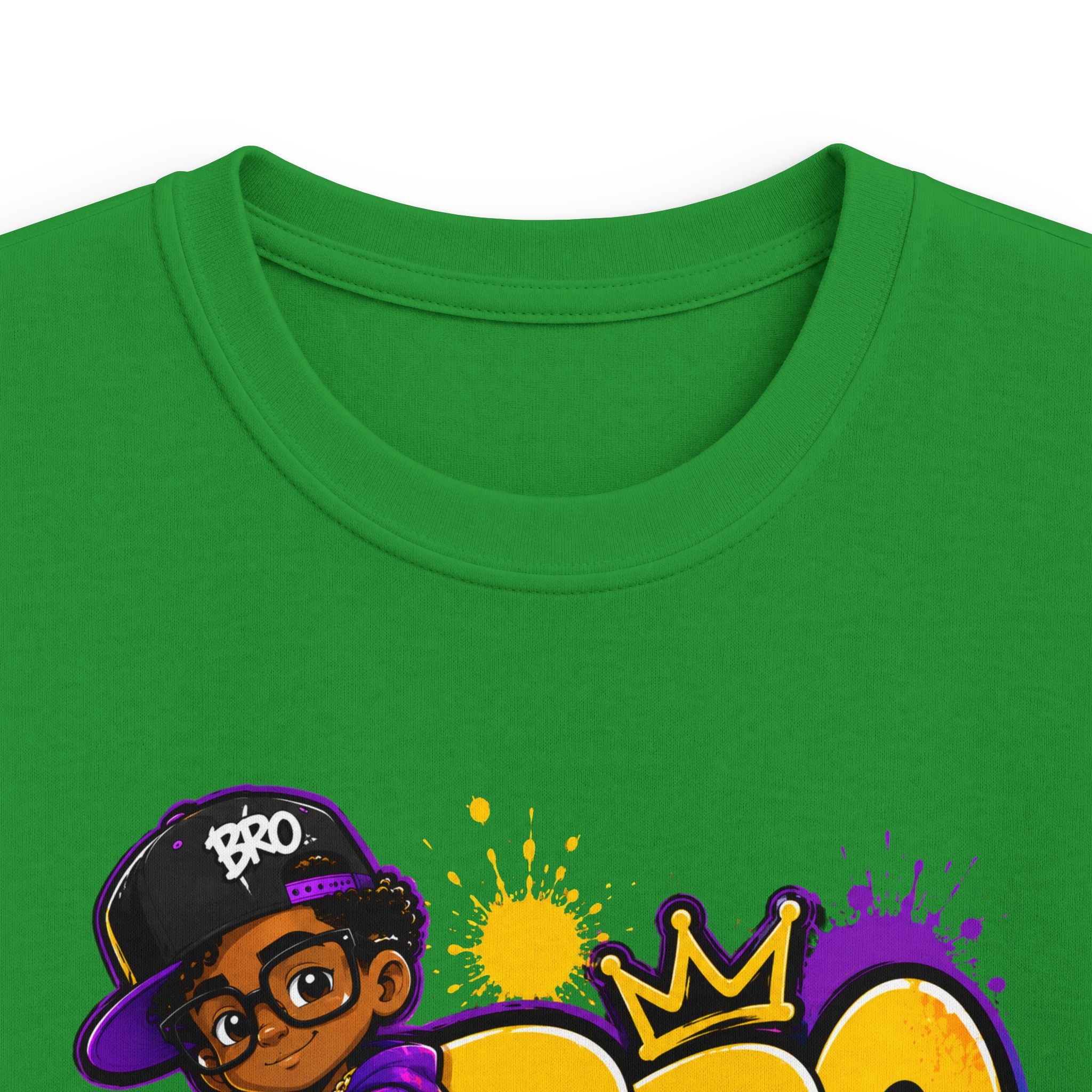Kids 'BRO' Streetwear Tee — Cool Hip-Hop Skateboard Graphic T-Shirt for Boys