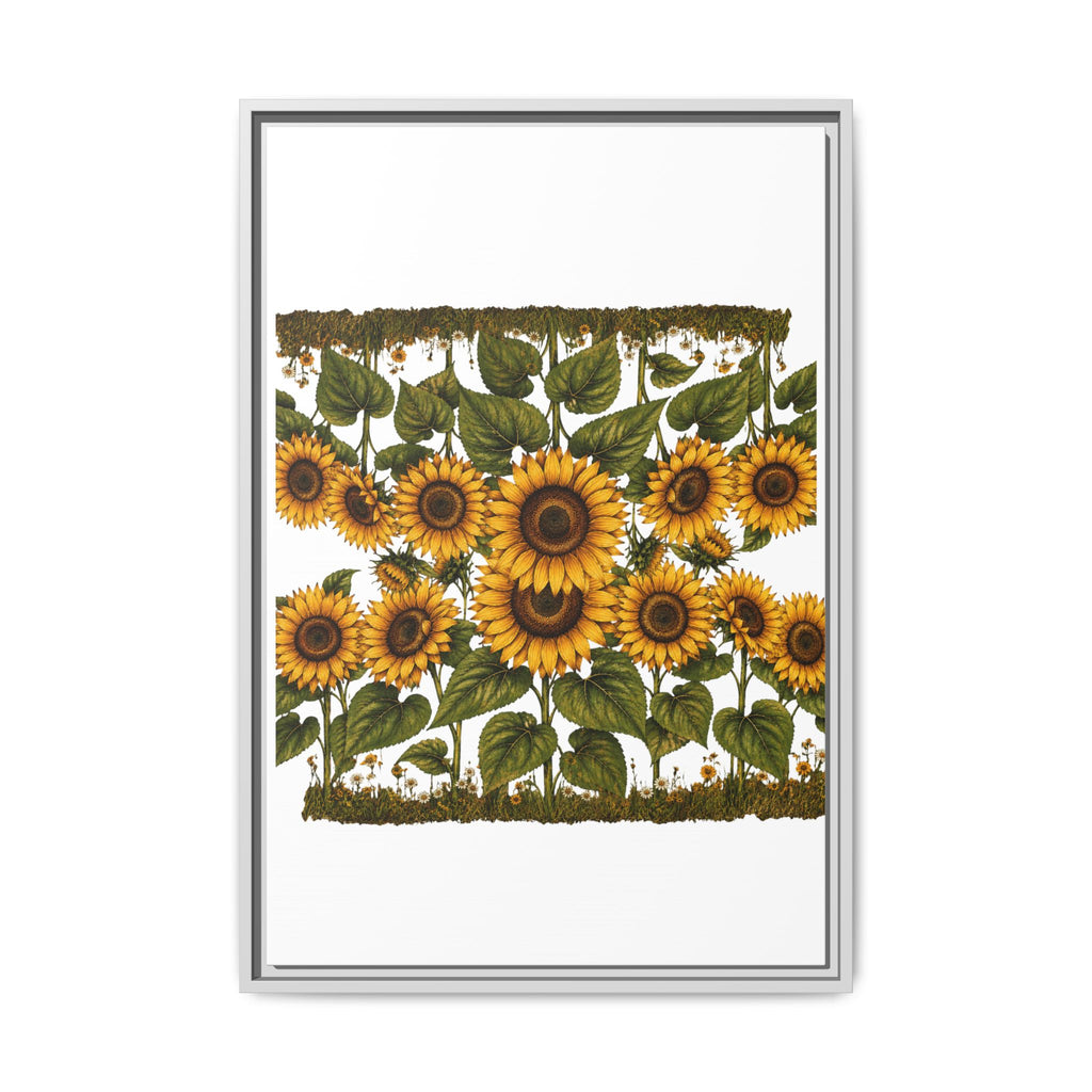 Framed Sunflower Canvas Print — Matte Floral Wall Art