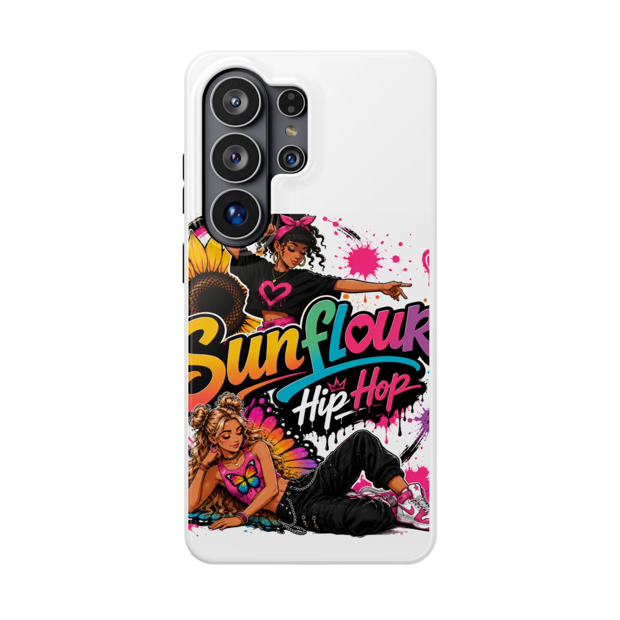 Sunflower Hip Hop Phone Case — Impact-Resistant Protective Case