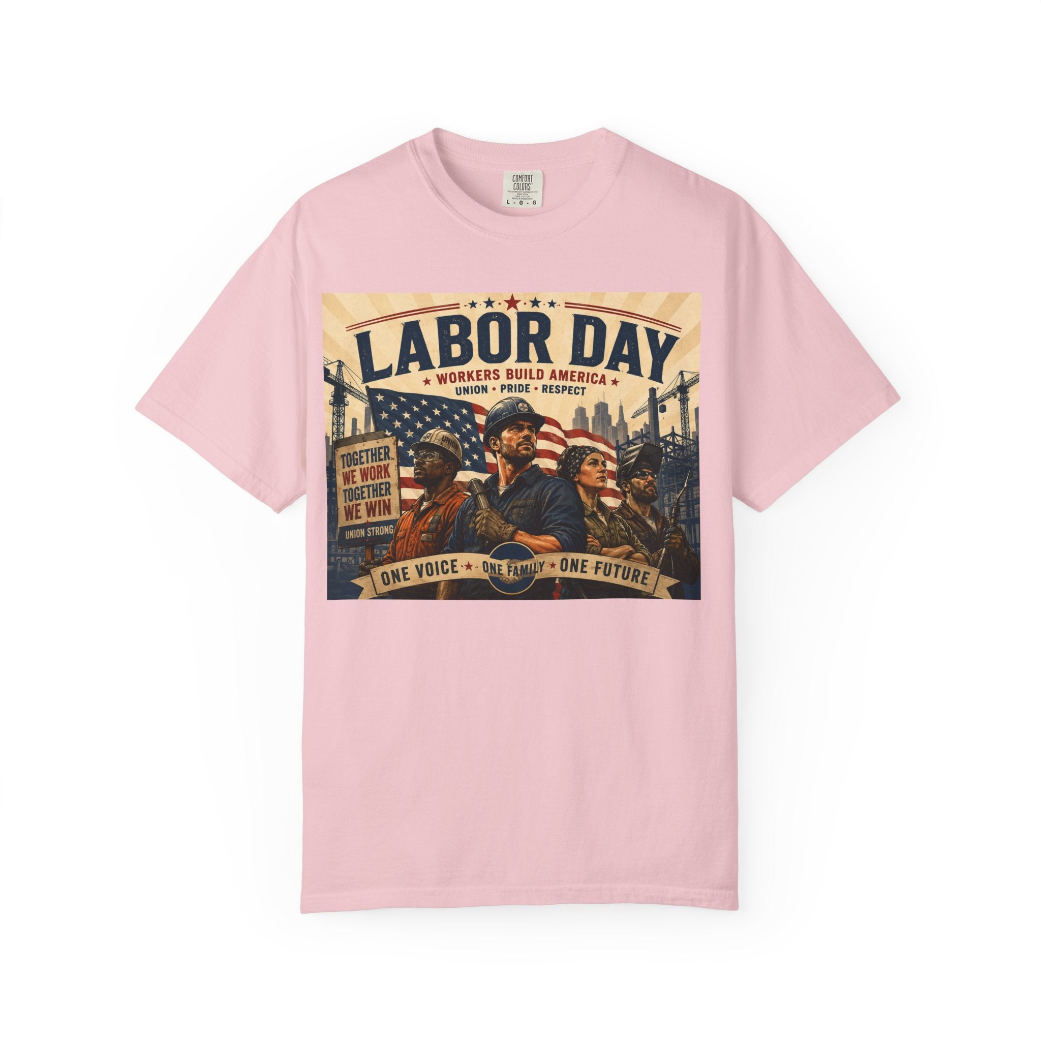 Labor Day T-Shirt — 'Thank a Union' Vintage Patriotic Tee