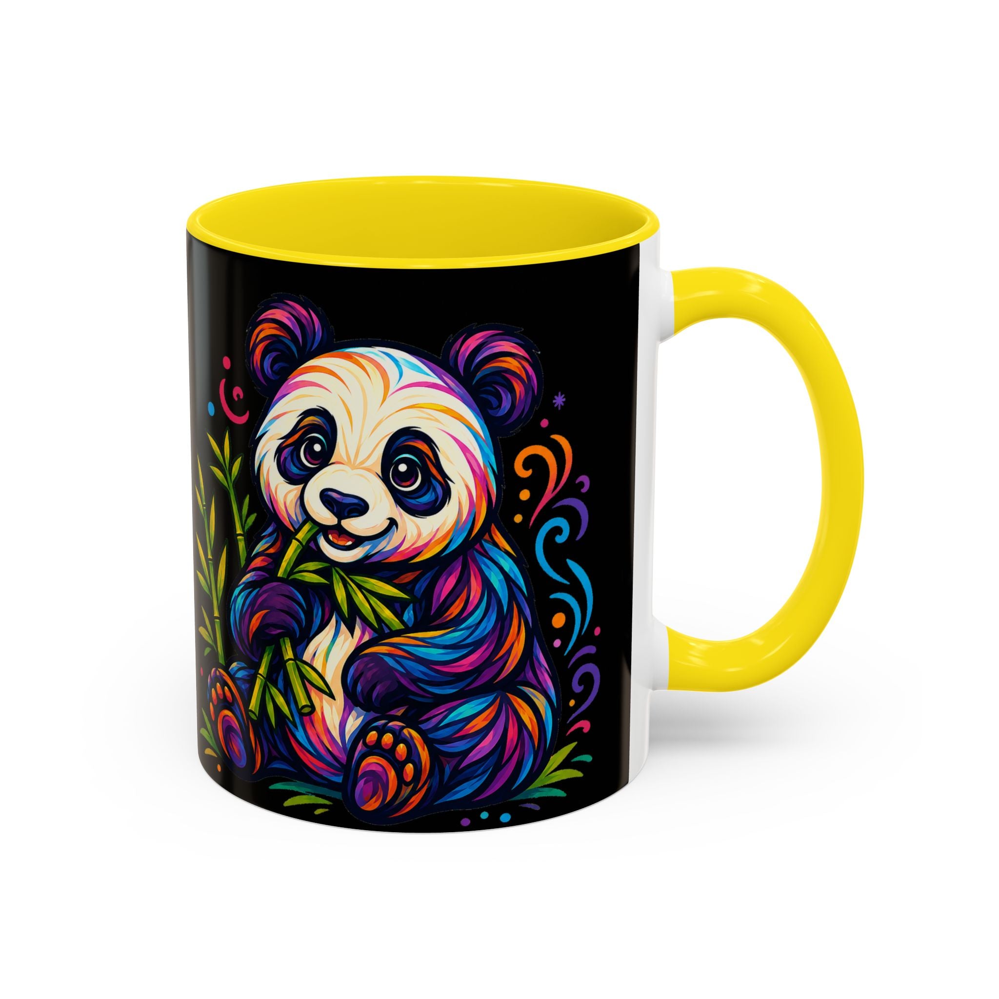 Colorful Panda Coffee Mug — Vibrant Bamboo Accent Mug (11/15oz)