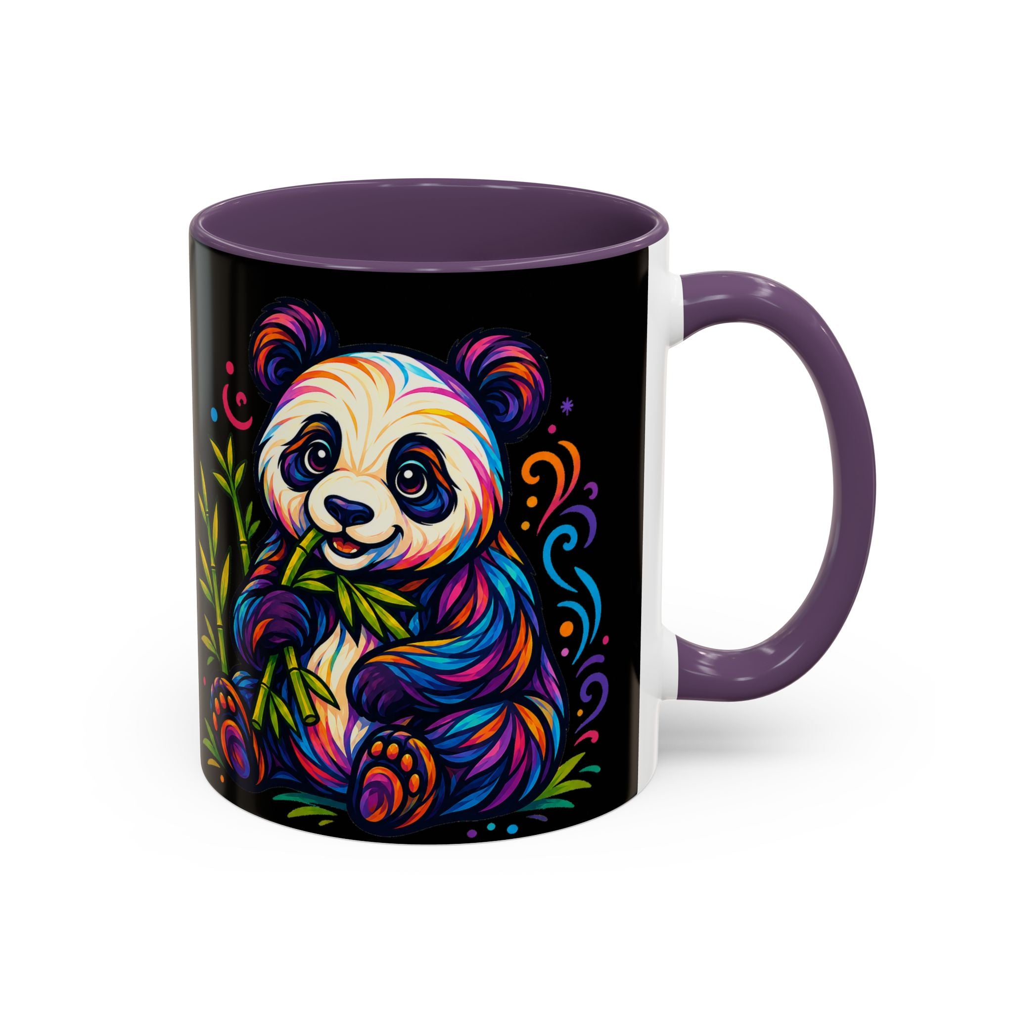 Colorful Panda Coffee Mug — Vibrant Bamboo Accent Mug (11/15oz)