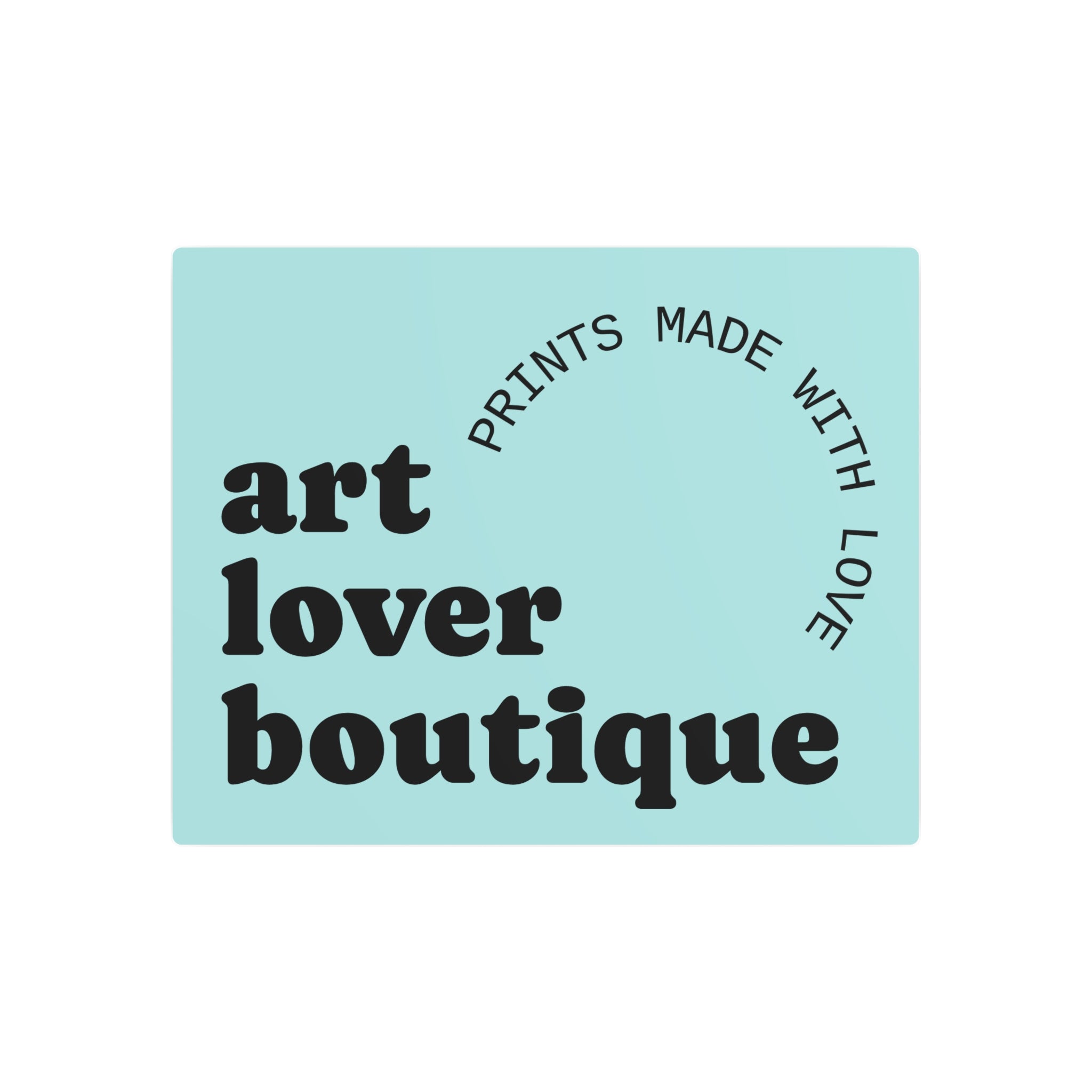 Metal Art Sign — 'Art Lover Boutique' Wall Plaque (Prints Made With Love)