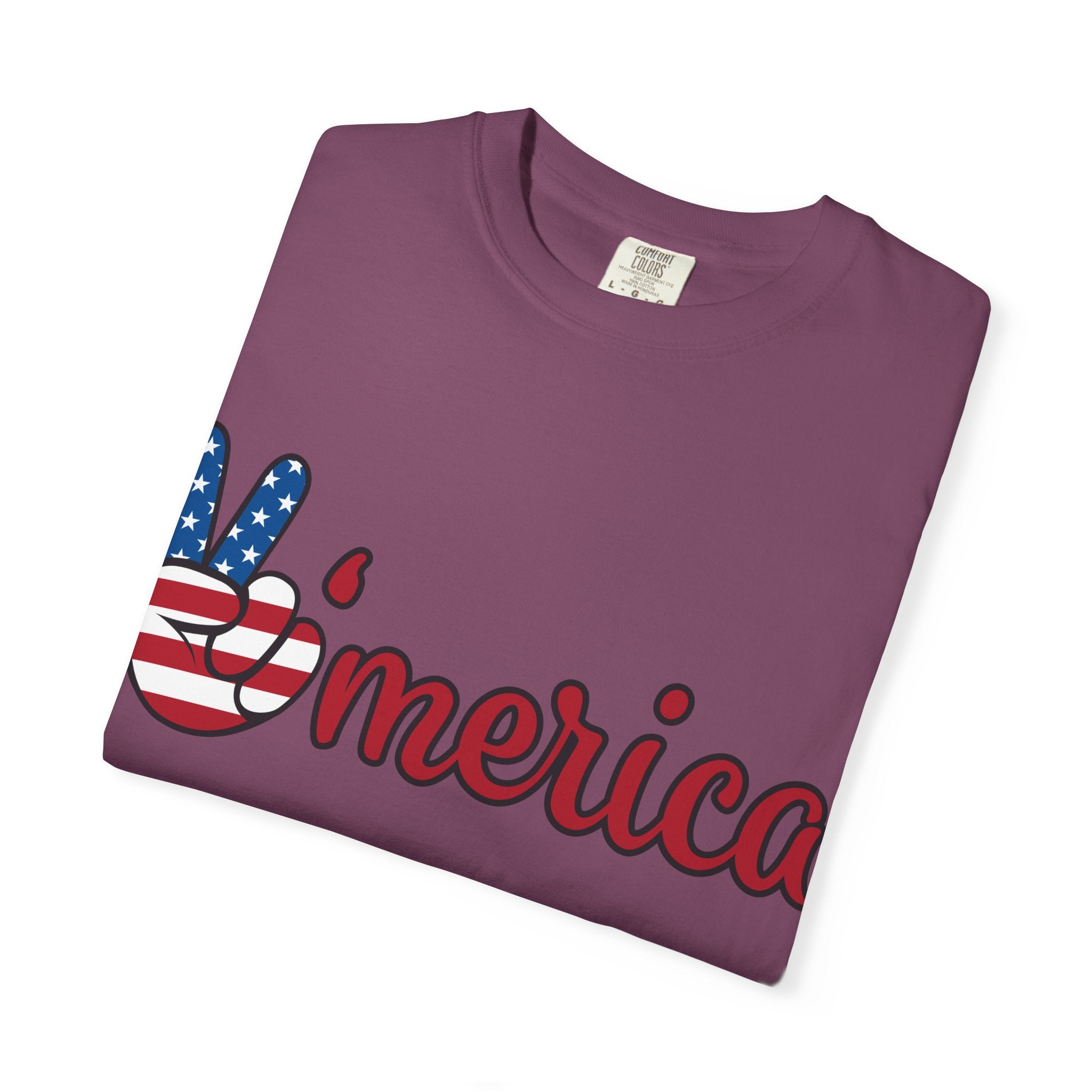 'Merica Peace Sign T-Shirt — 250th Anniversary of America Flag Tee (1776–2026)