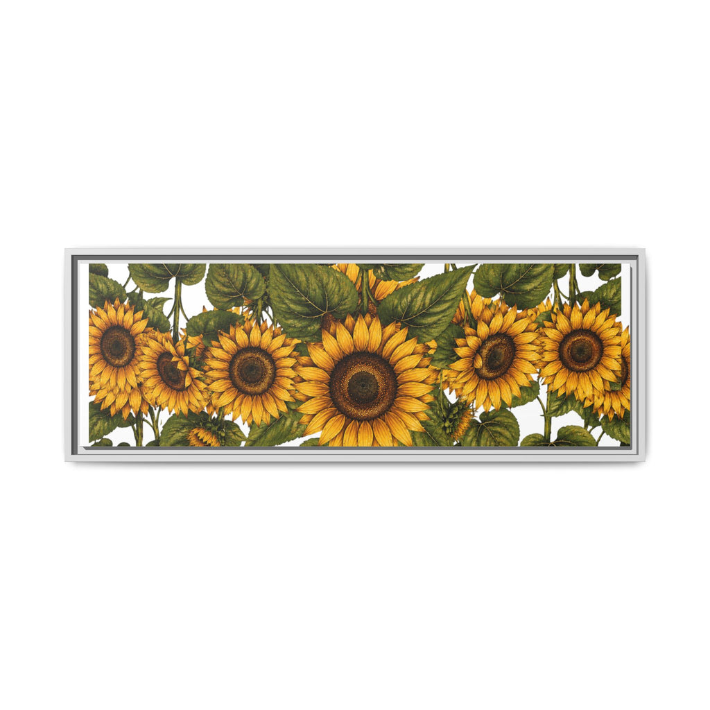 Framed Sunflower Canvas Print — Matte Floral Wall Art