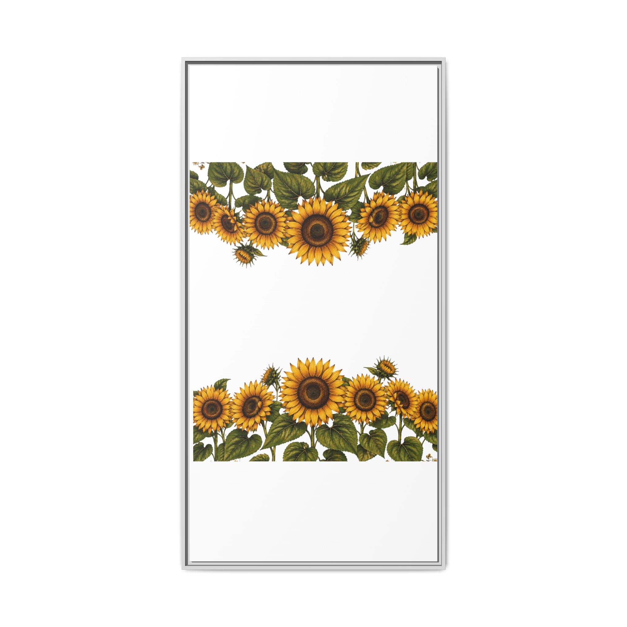 Framed Sunflower Canvas Print — Matte Floral Wall Art