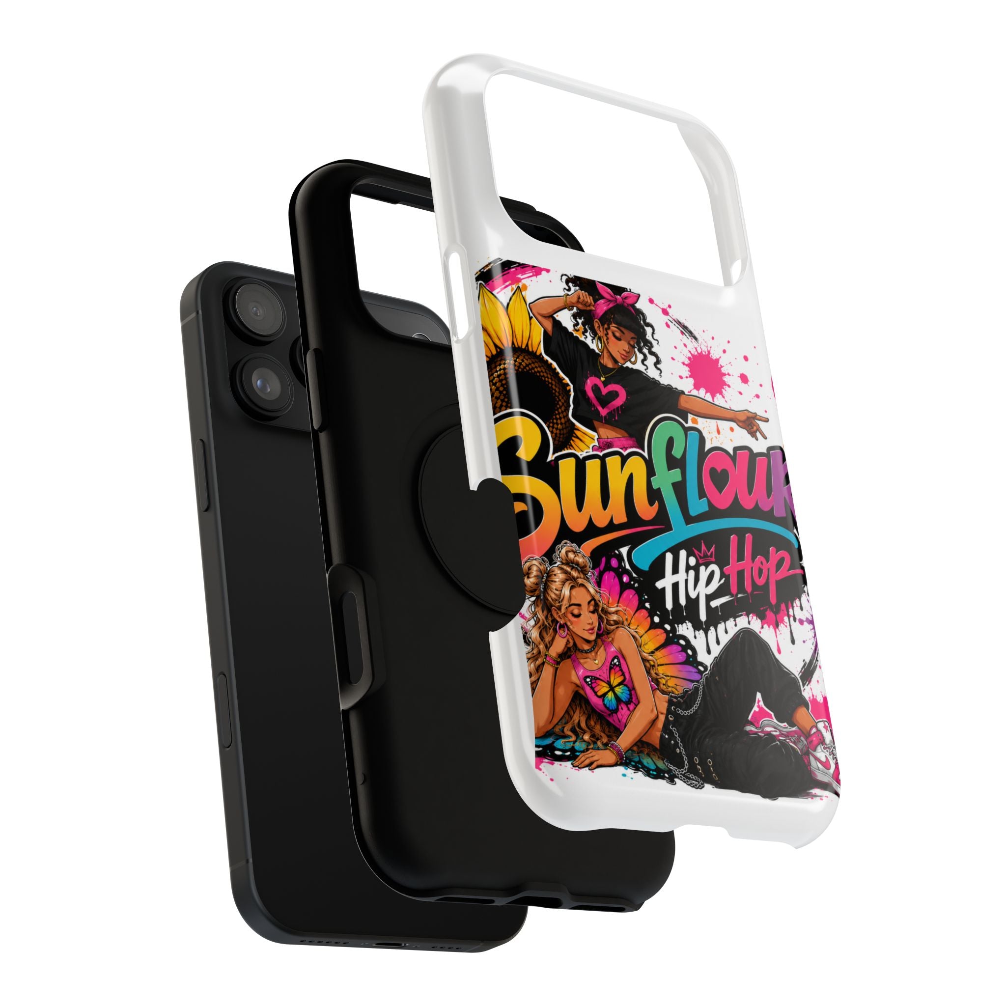 Sunflower Hip Hop Phone Case — Impact-Resistant Protective Case