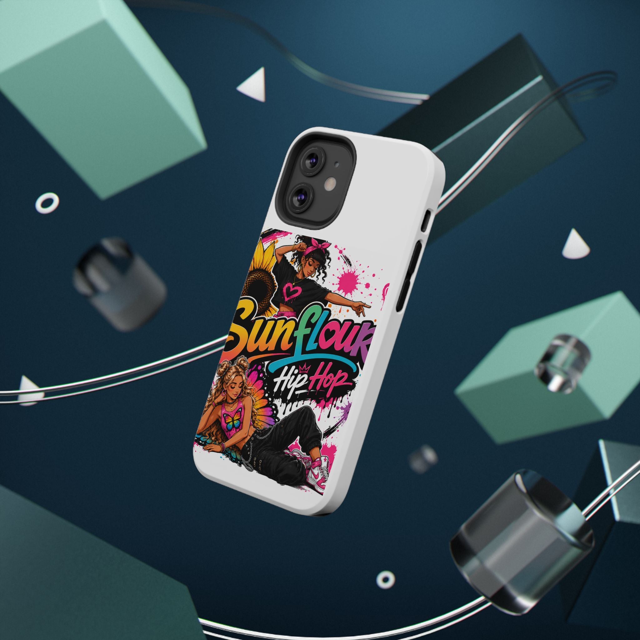 Sunflower Hip Hop Phone Case — Impact-Resistant Protective Case