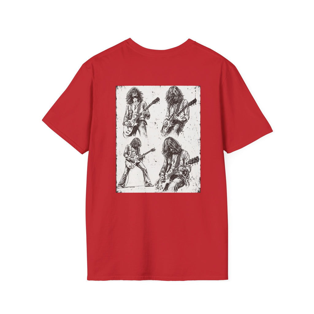 Guitar Illustration T-Shirt — Vintage Les Paul Graphic Tee for Music Lovers