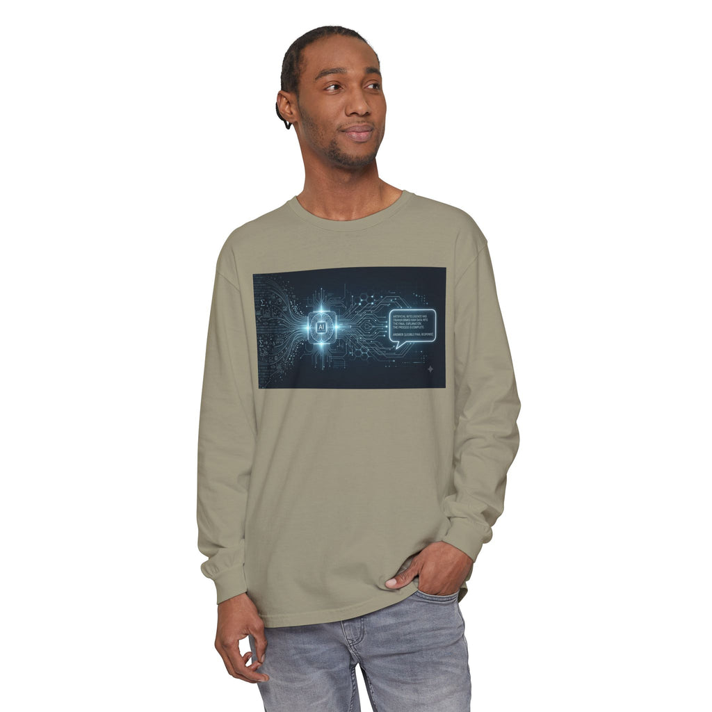 Long Sleeve T-Shirt — Cyber AI Chat Graphic