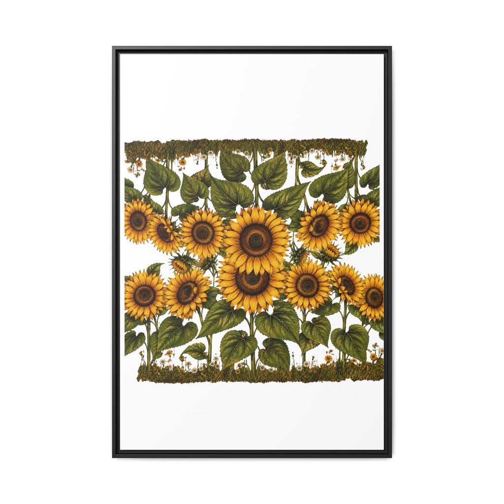 Framed Sunflower Canvas Print — Matte Floral Wall Art