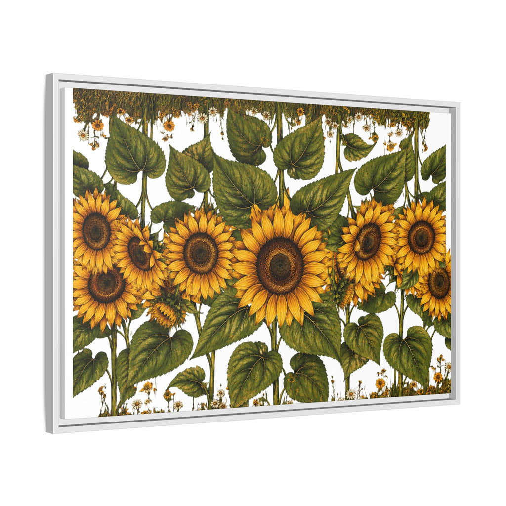 Framed Sunflower Canvas Print — Matte Floral Wall Art