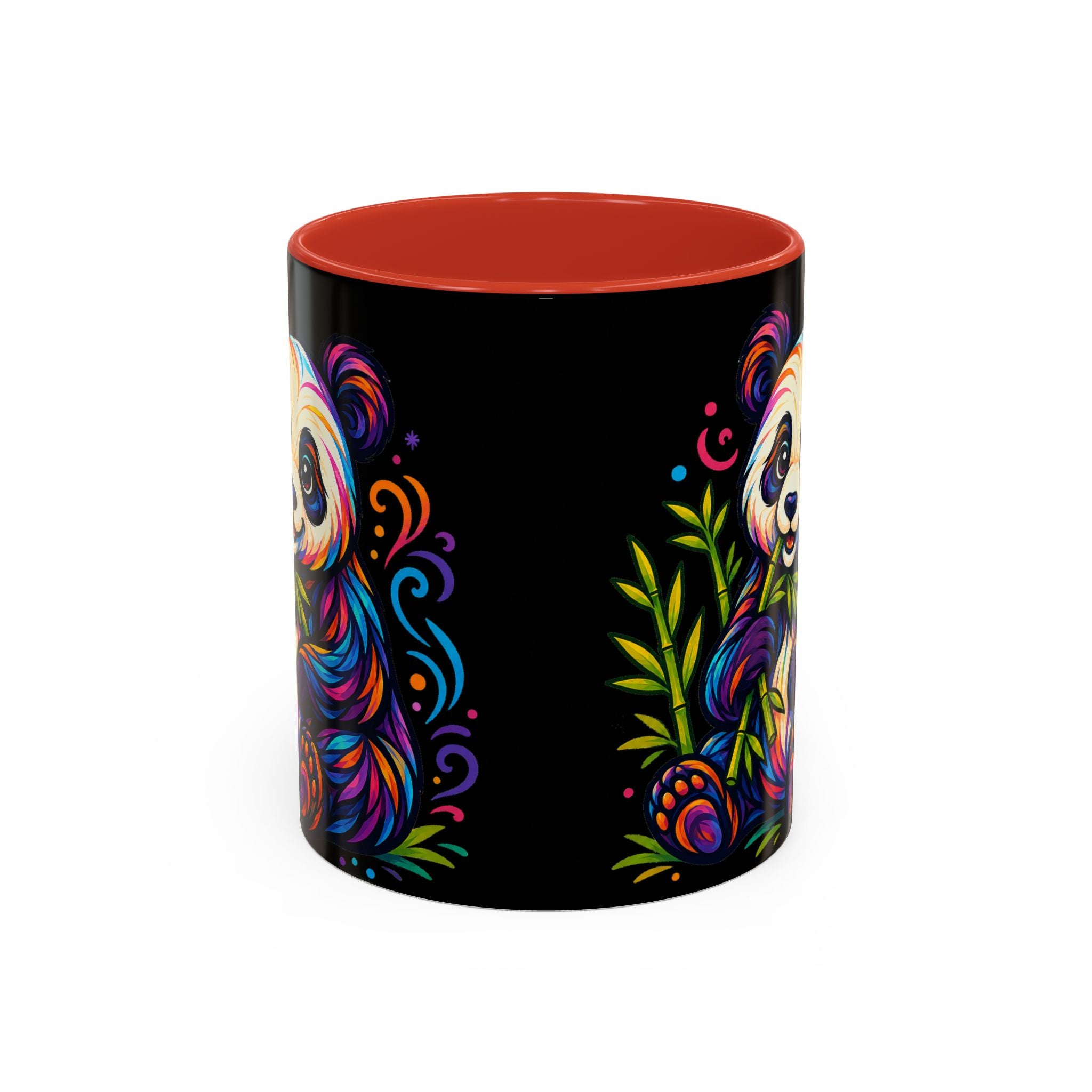 Colorful Panda Coffee Mug — Vibrant Bamboo Accent Mug (11/15oz)