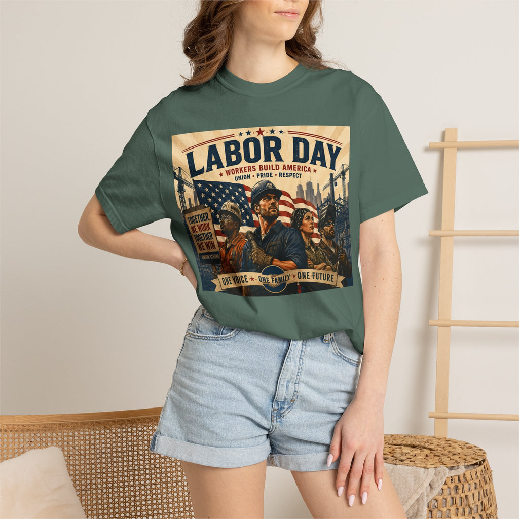 Labor Day T-Shirt — 'Thank a Union' Vintage Patriotic Tee