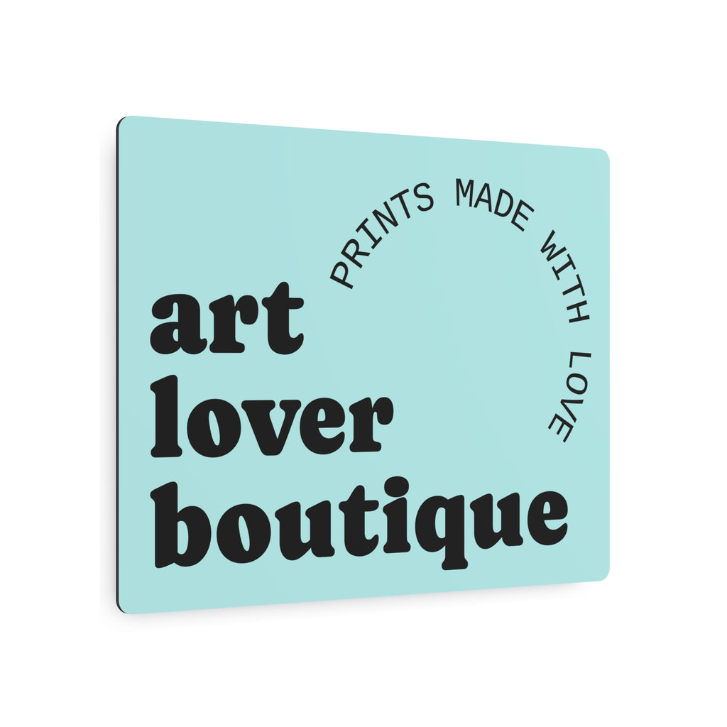 Metal Art Sign — 'Art Lover Boutique' Wall Plaque (Prints Made With Love)