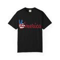'Merica Peace Sign T-Shirt — 250th Anniversary of America Flag Tee (1776–2026)
