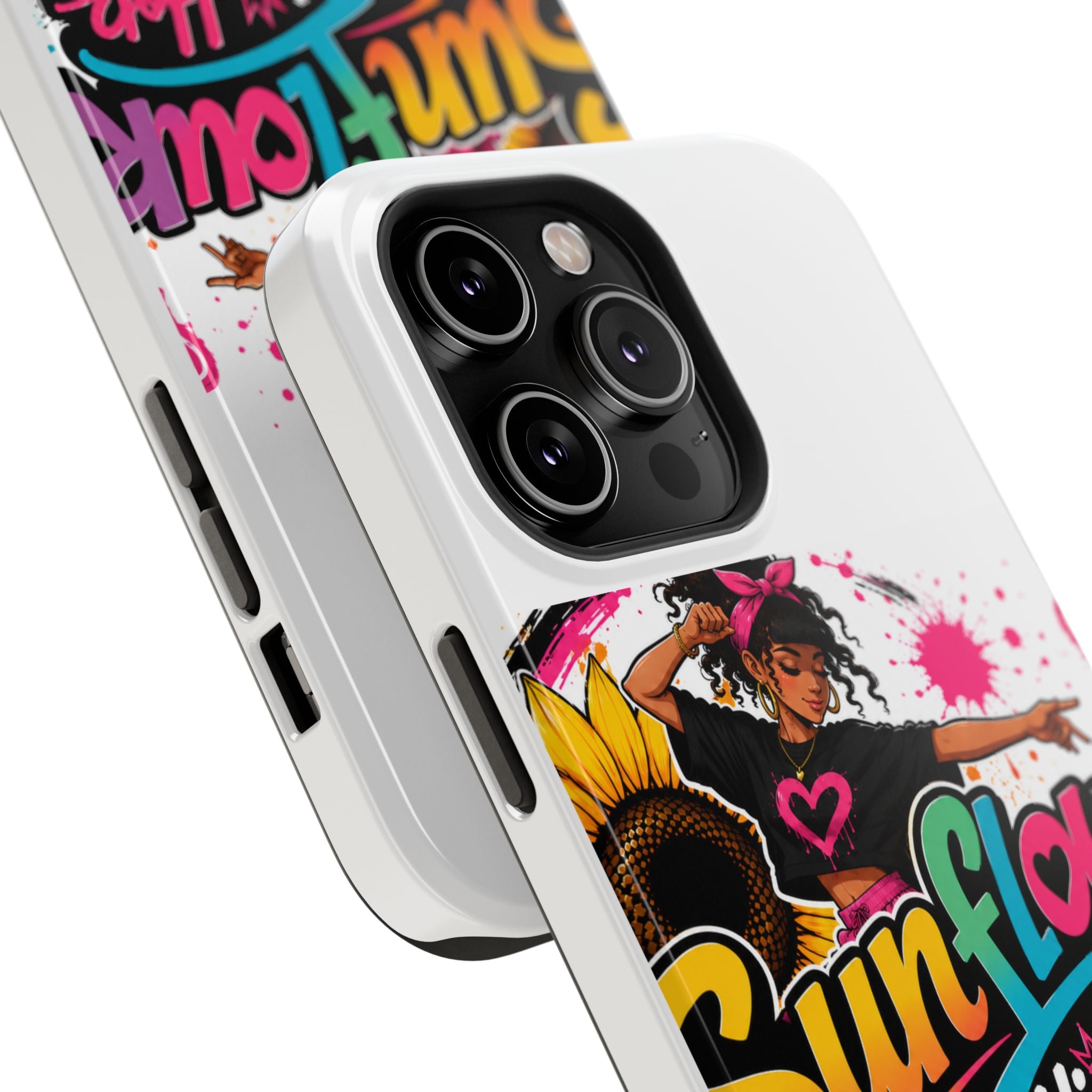 Sunflower Hip Hop Phone Case — Impact-Resistant Protective Case