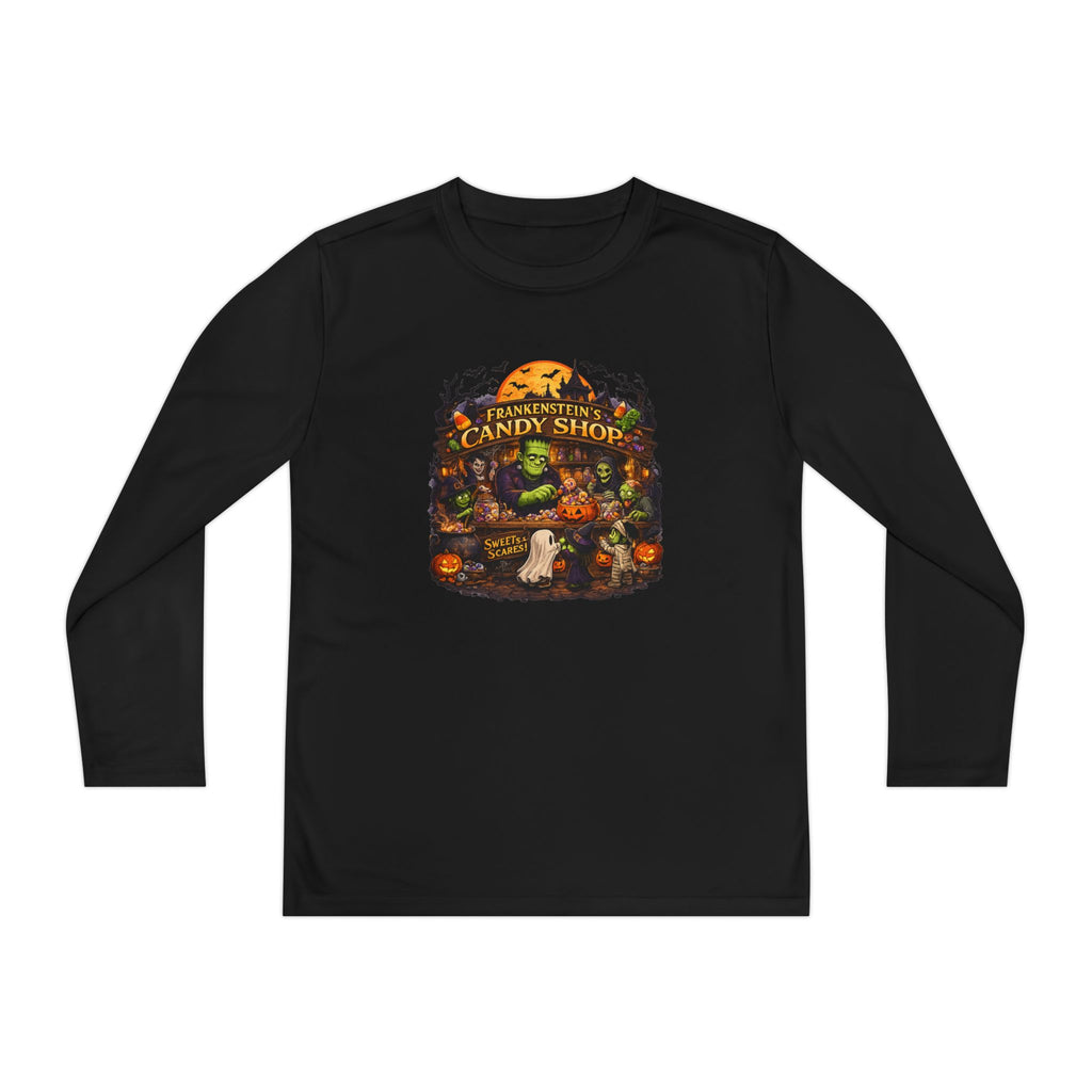 Youth Long Sleeve Tee — Halloween Candy Shop Graphic