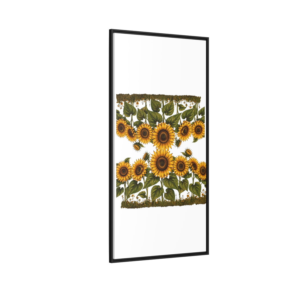 Framed Sunflower Canvas Print — Matte Floral Wall Art