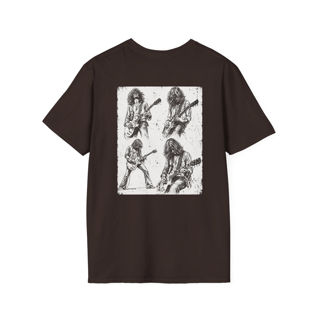 Guitar Illustration T-Shirt — Vintage Les Paul Graphic Tee for Music Lovers