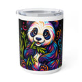 Colorful Panda Insulated Coffee Mug — 10oz Cute Bamboo Wildlife Travel Tumbler