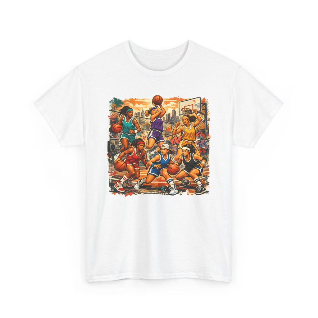 Street Basketball Crew Graphic Tee — Urban Court Players Illustration