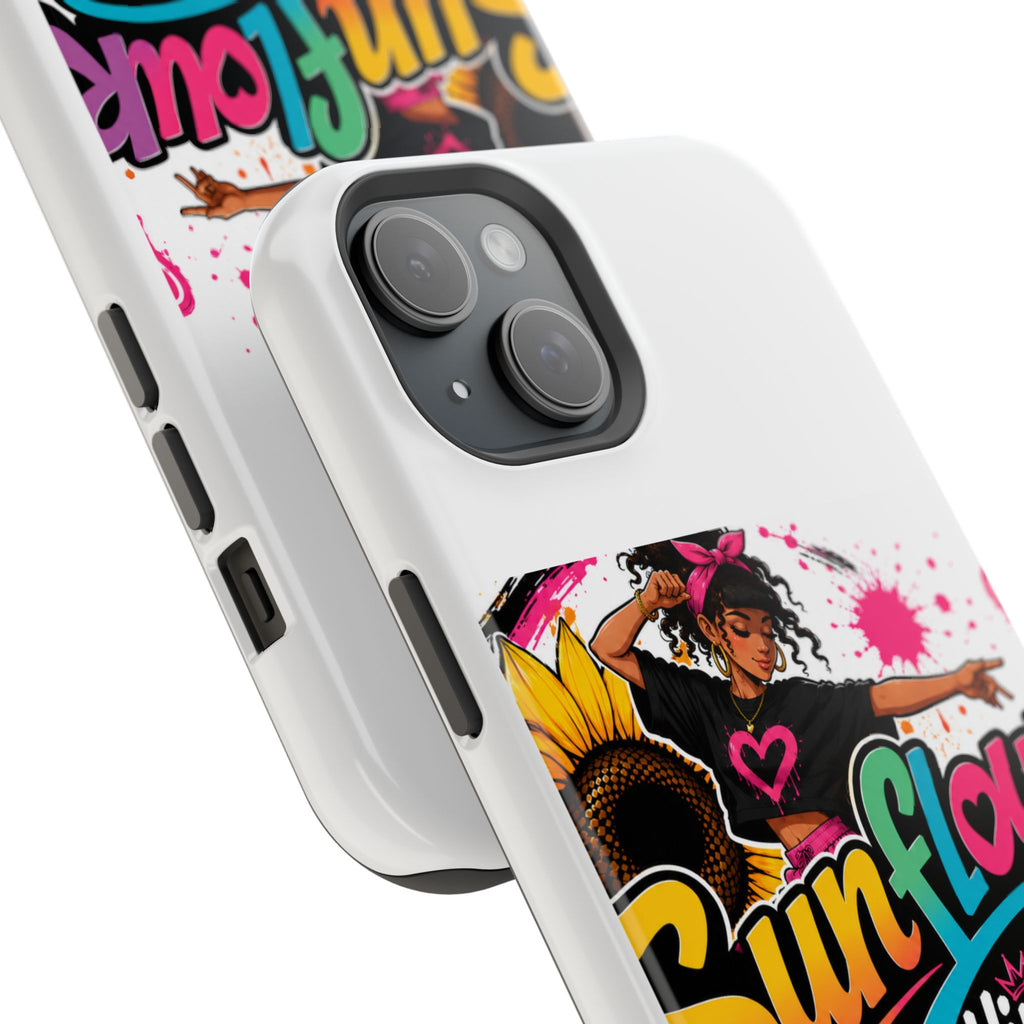 Sunflower Hip Hop Phone Case — Impact-Resistant Protective Case