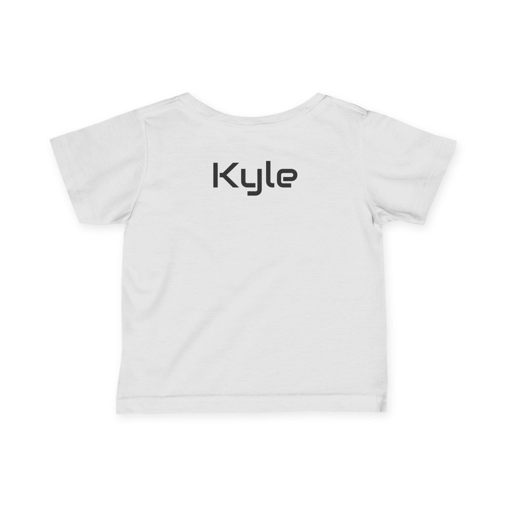 Infant Tee - Colorful 'Bro' Graffiti Graphic with Custom Name Back (Kids Baby Shirt)
