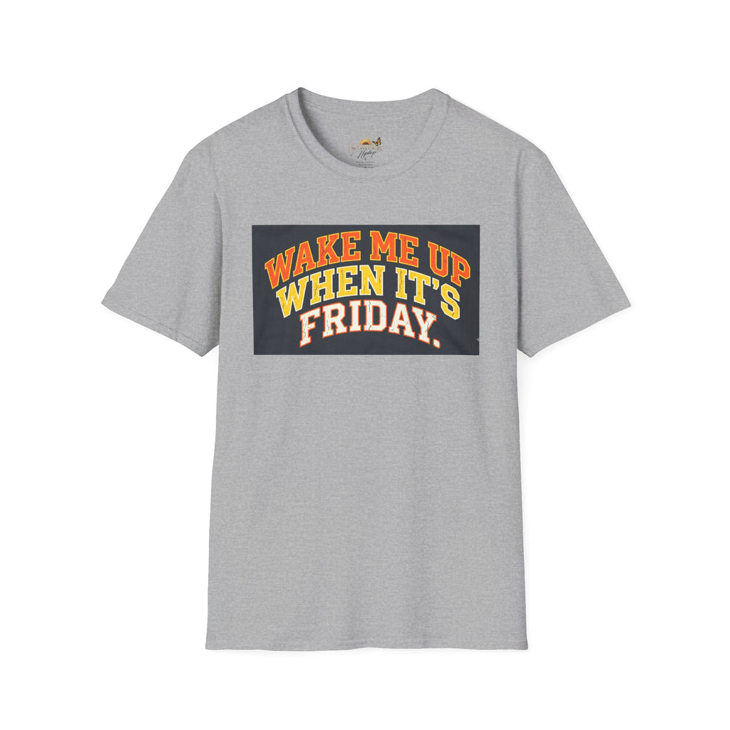 Wake Me Up When It's Friday T-Shirt — Retro Weekend Graphic Tee
