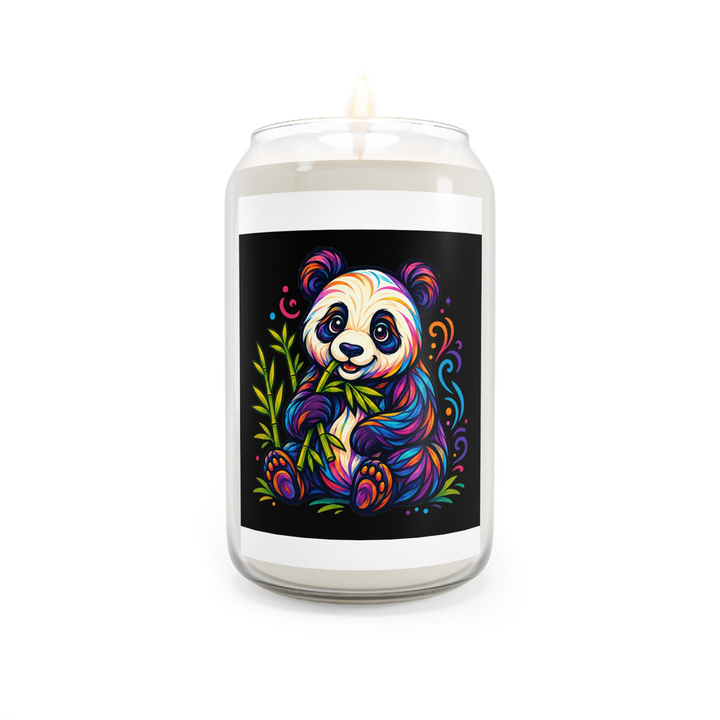 Panda Soy Candle — Colorful Bamboo Scented 13.75oz Jar