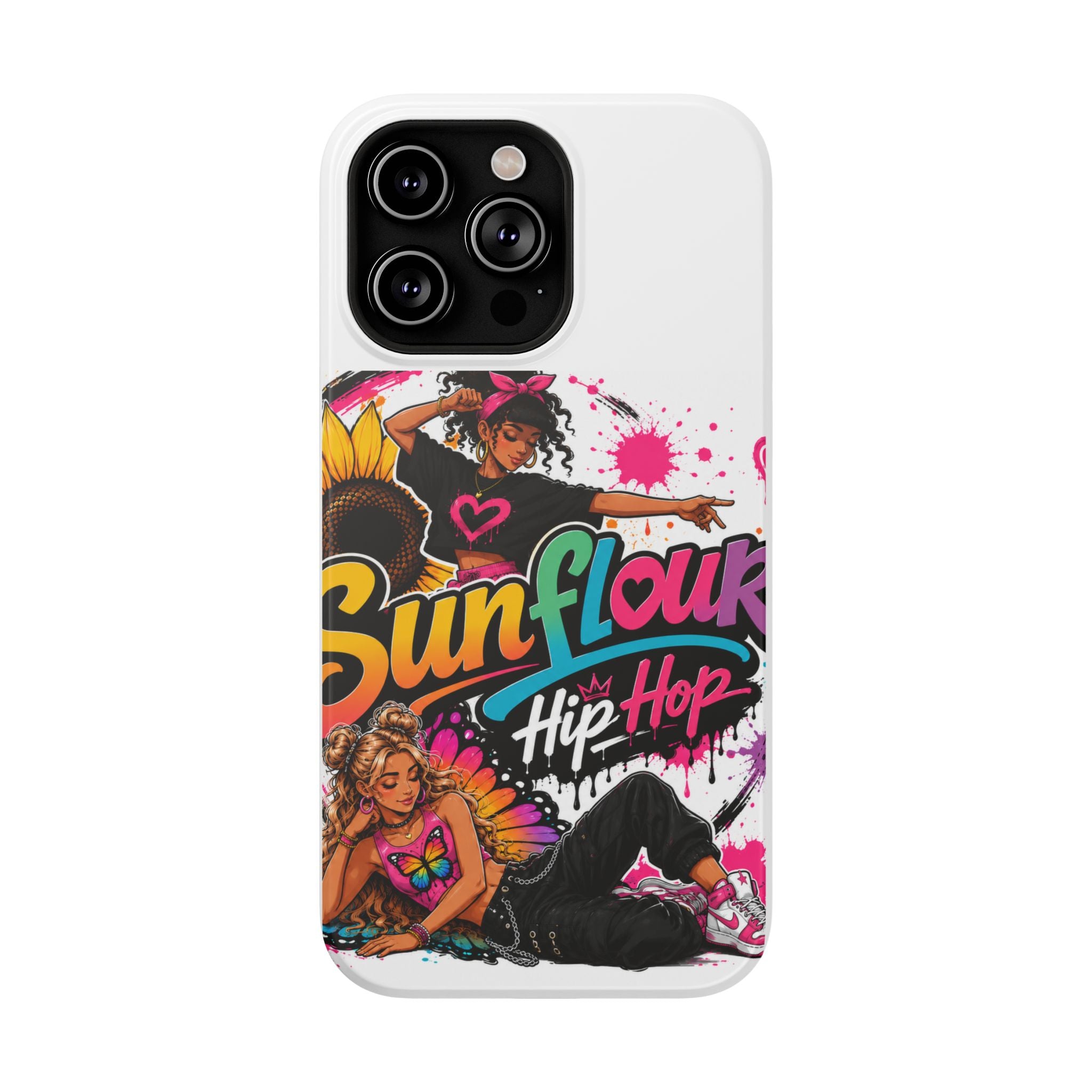 Sunflower Hip Hop Phone Case — Impact-Resistant Protective Case