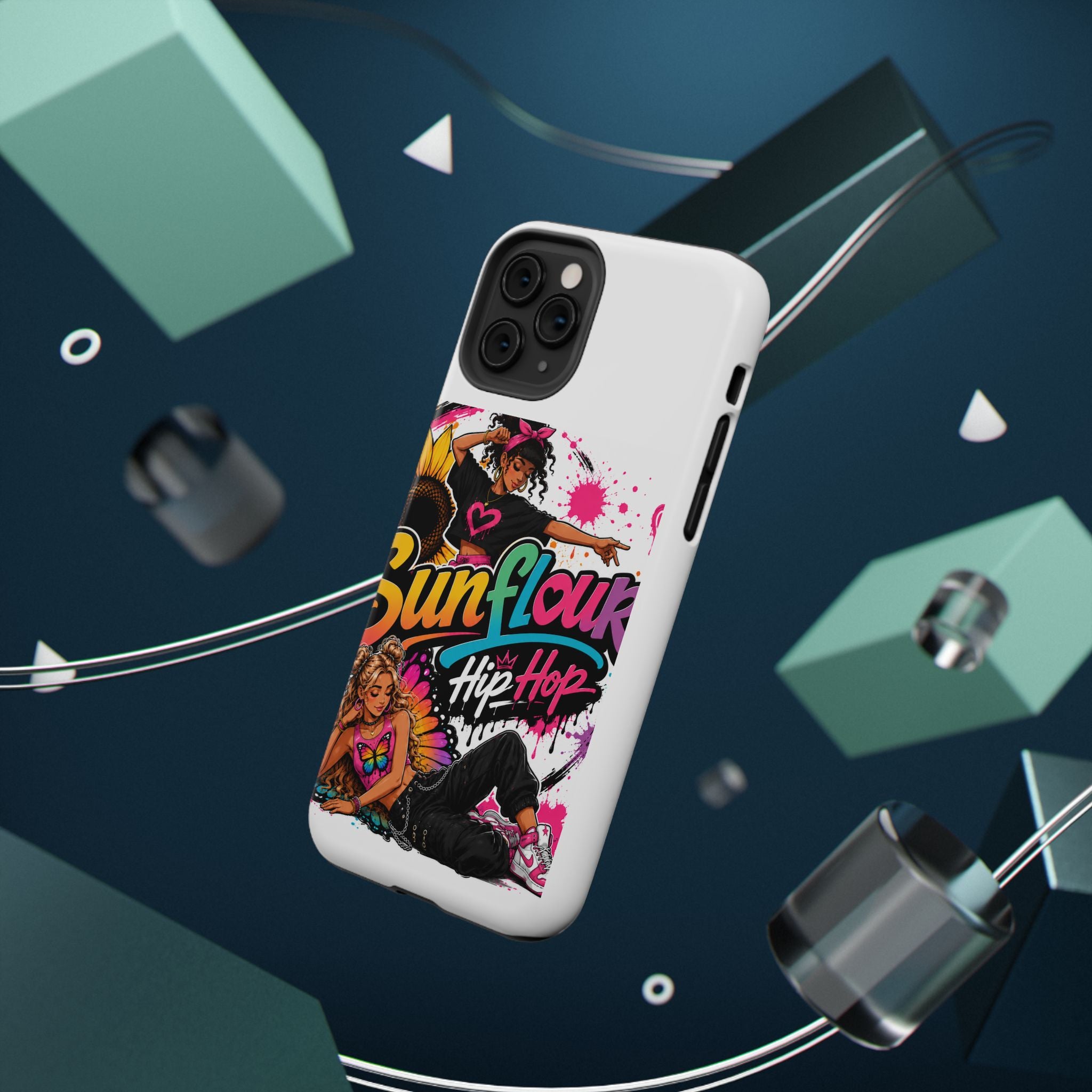 Sunflower Hip Hop Phone Case — Impact-Resistant Protective Case