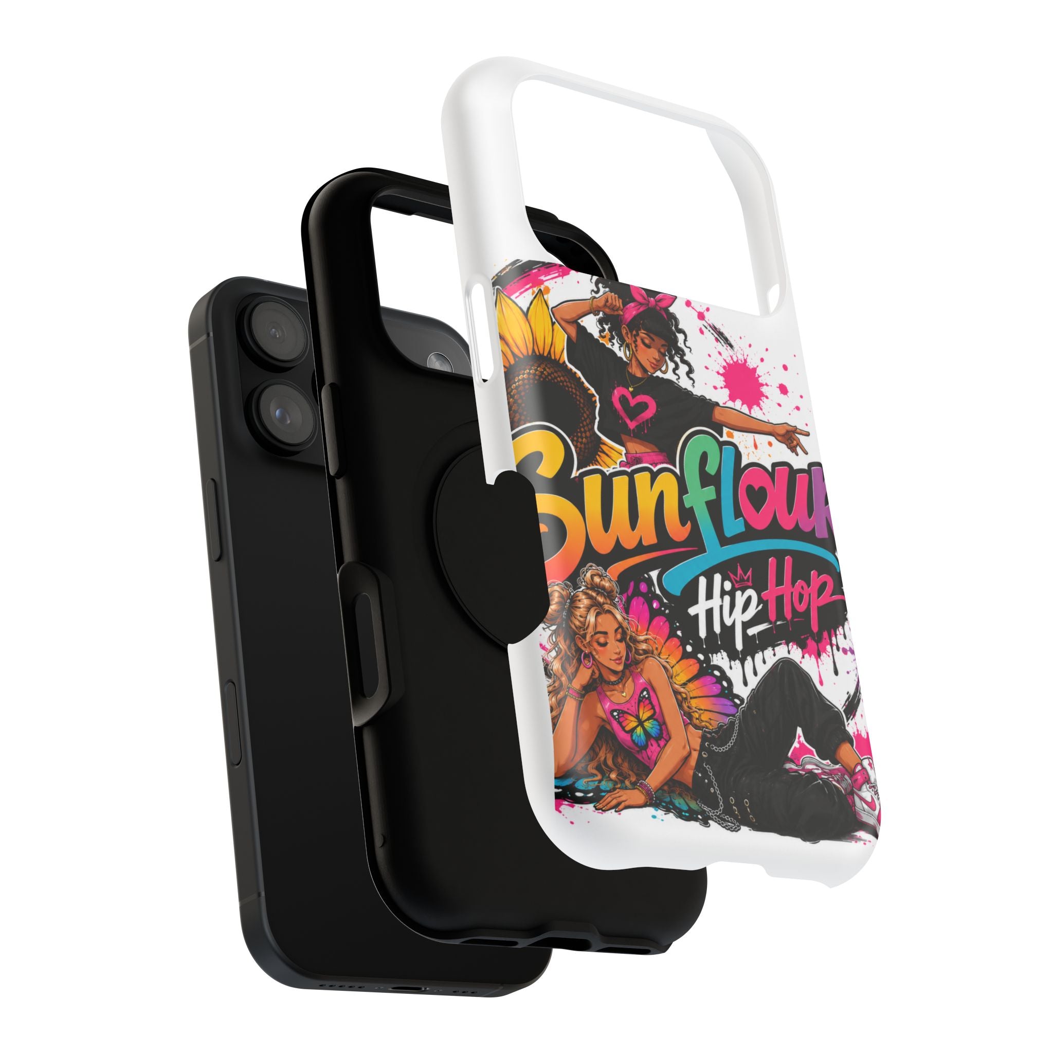 Sunflower Hip Hop Phone Case — Impact-Resistant Protective Case