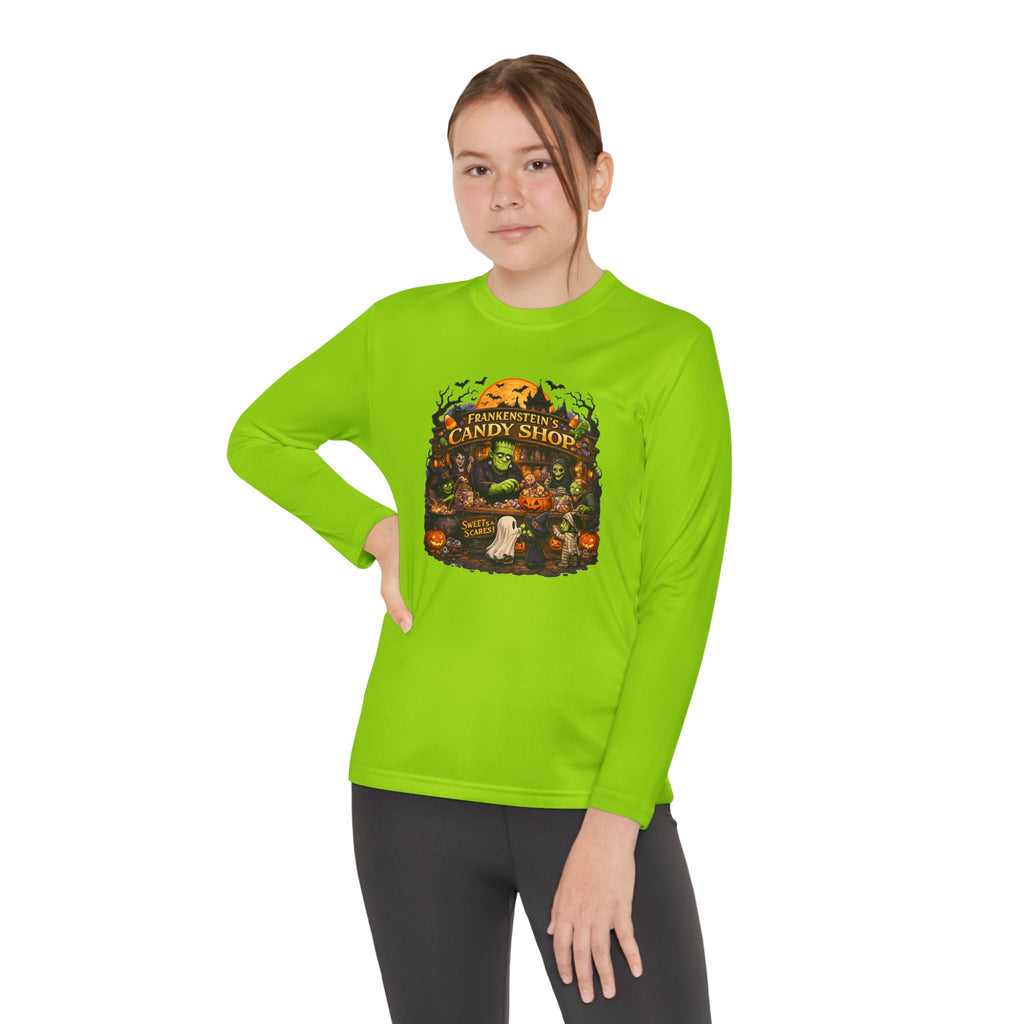 Youth Long Sleeve Tee — Halloween Candy Shop Graphic