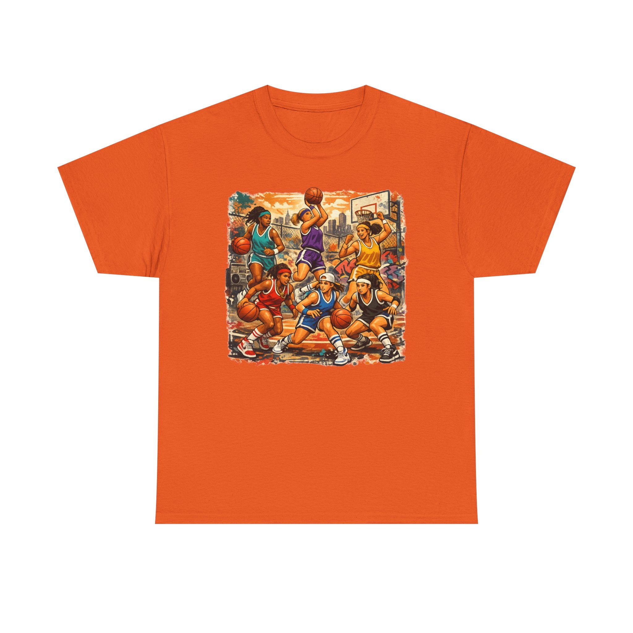 Street Basketball Crew Graphic Tee — Urban Court Players Illustration