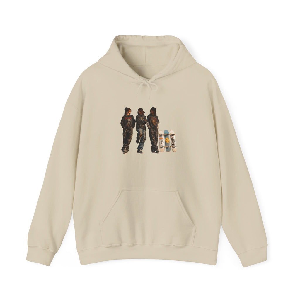 Skate Crew Graffiti Hoodie — Urban Skateboard Art Pullover