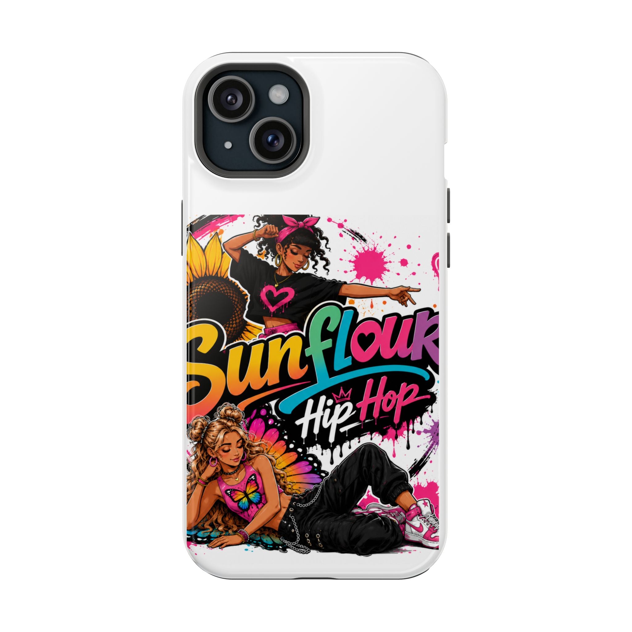Sunflower Hip Hop Phone Case — Impact-Resistant Protective Case