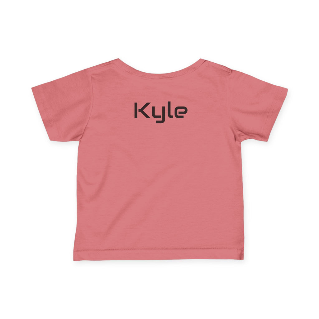 Infant Tee - Colorful 'Bro' Graffiti Graphic with Custom Name Back (Kids Baby Shirt)