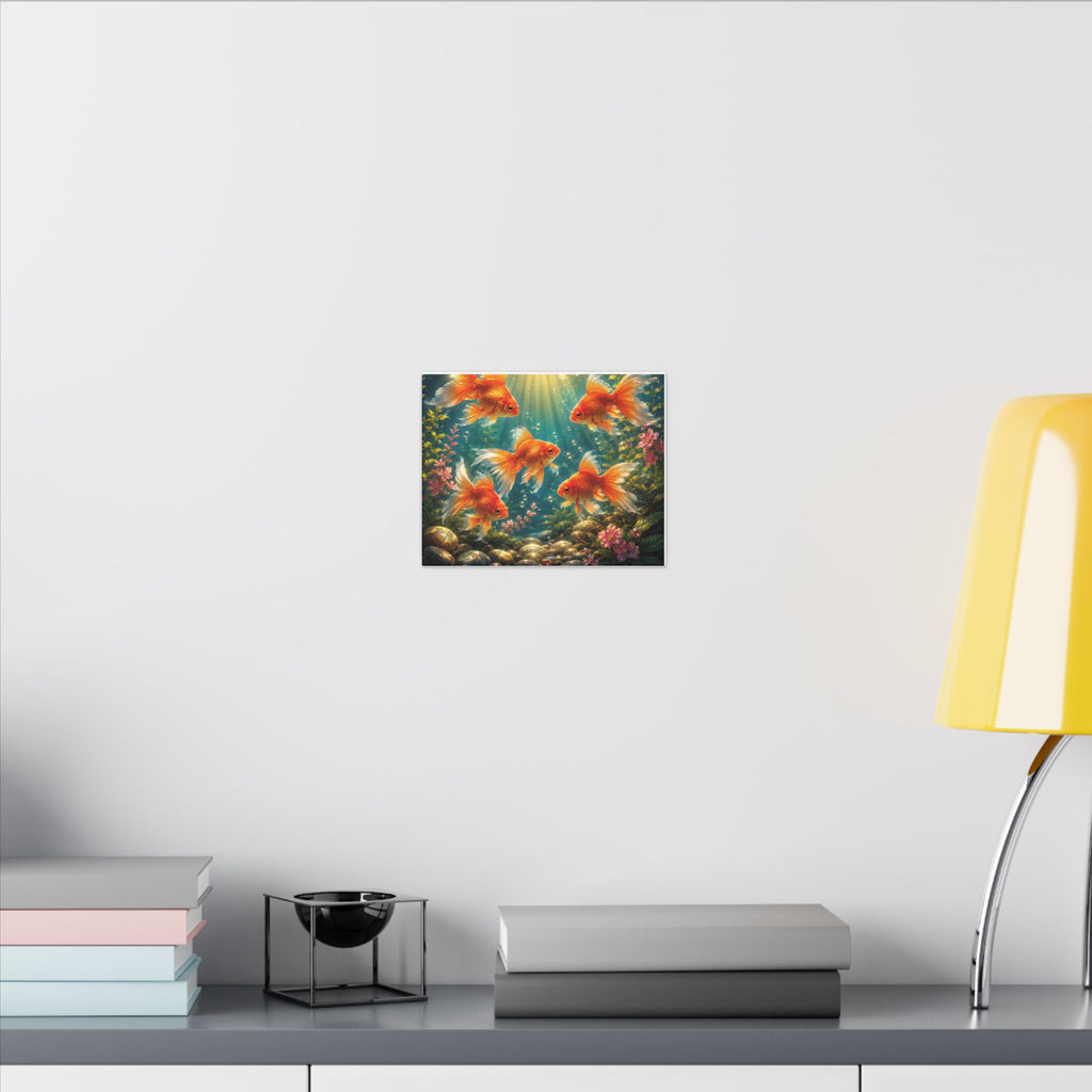 Goldfish Aquarium Canvas Print — Vibrant Underwater Wall Art