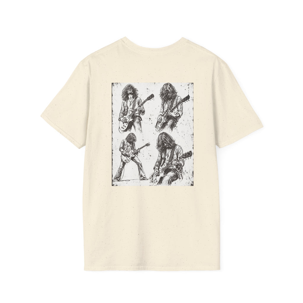 Guitar Illustration T-Shirt — Vintage Les Paul Graphic Tee for Music Lovers