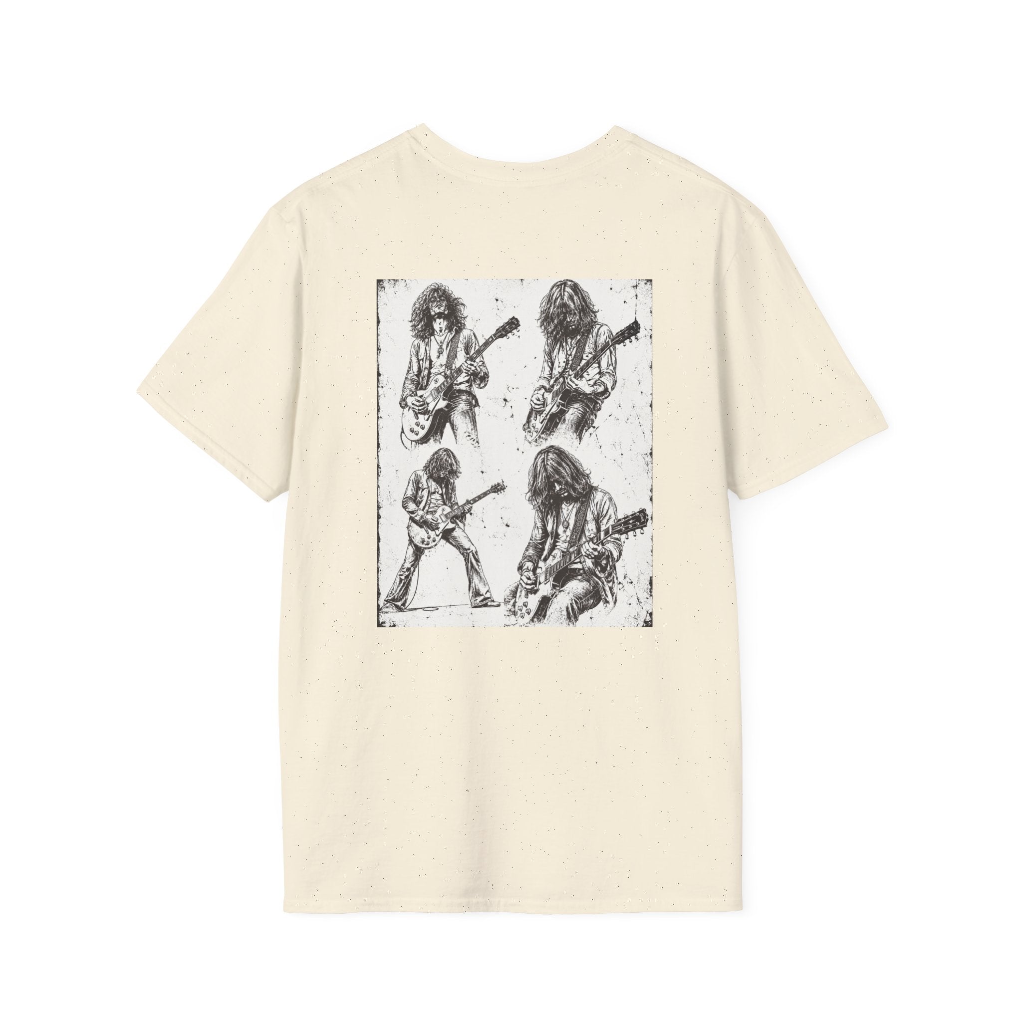 Guitar Illustration T-Shirt — Vintage Les Paul Graphic Tee for Music Lovers